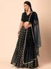 Designer Indian Lehenga Choli Set, Embroidered Georgette Wedding Lehenga with Matching Dupatta for Women