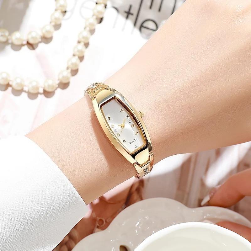 Women's Bracelet Quartz Watch Rhinestone Retro Wristwatch