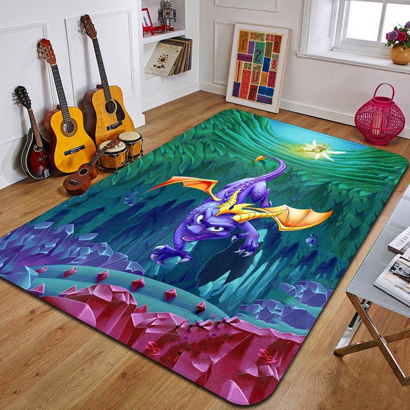 S-Spyro's Dragon Printed Carpet Fashion Yoga Mat Non-Slip Carpet Bedroom Decoration Outdoor Carpet Bedroom Birthday Gift