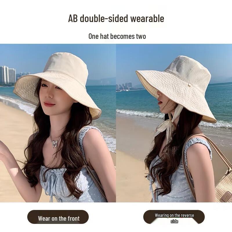 Женская двусторонняя широкополая шляпа-ведро