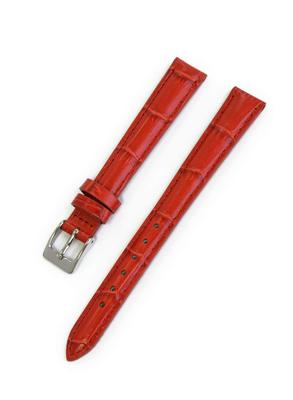 CASSIS Calf Crocodile Embossed Watch Strap DONNA Croco Calf 12mm Red with Replacement Tool D0000312083012M [Cassis]
