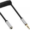 Audio Cable - Inline - 99284 - 3.5mm Male - 3.5mm Female - 0.5 M Black Aluminum