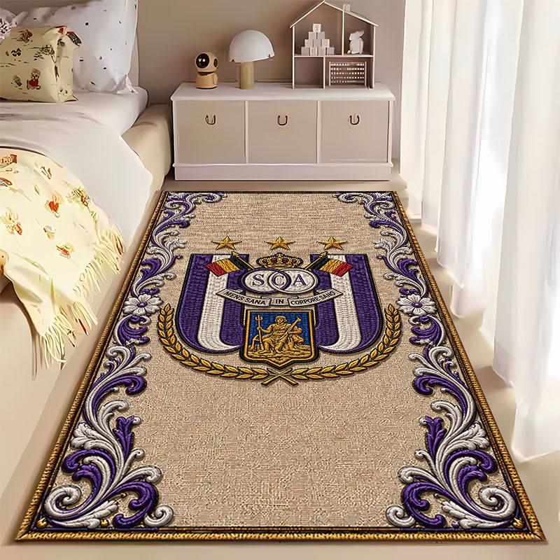 Royal Crest Purple Carpet Pattern suitable as a non-slip mat for the living room or bedroom sofa