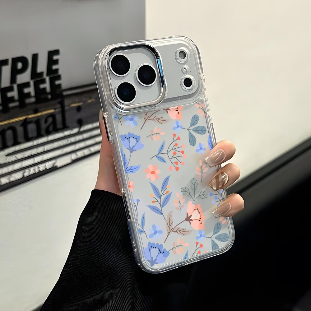 

Fashion Flower Pattern Phone Case for Apple iPhone 17 Air 16 16e 15 14 13 12 11 Pro Max X Xs XR 8 Plus Luxury Clear Cover iPhone 8 Plus