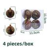 3/2/1Pcs Pumpkin Balls Christmas Tree Ornament Plastic DIY Crafts Painted Christmas Gifts Boxes Pendant Hanging Ornament