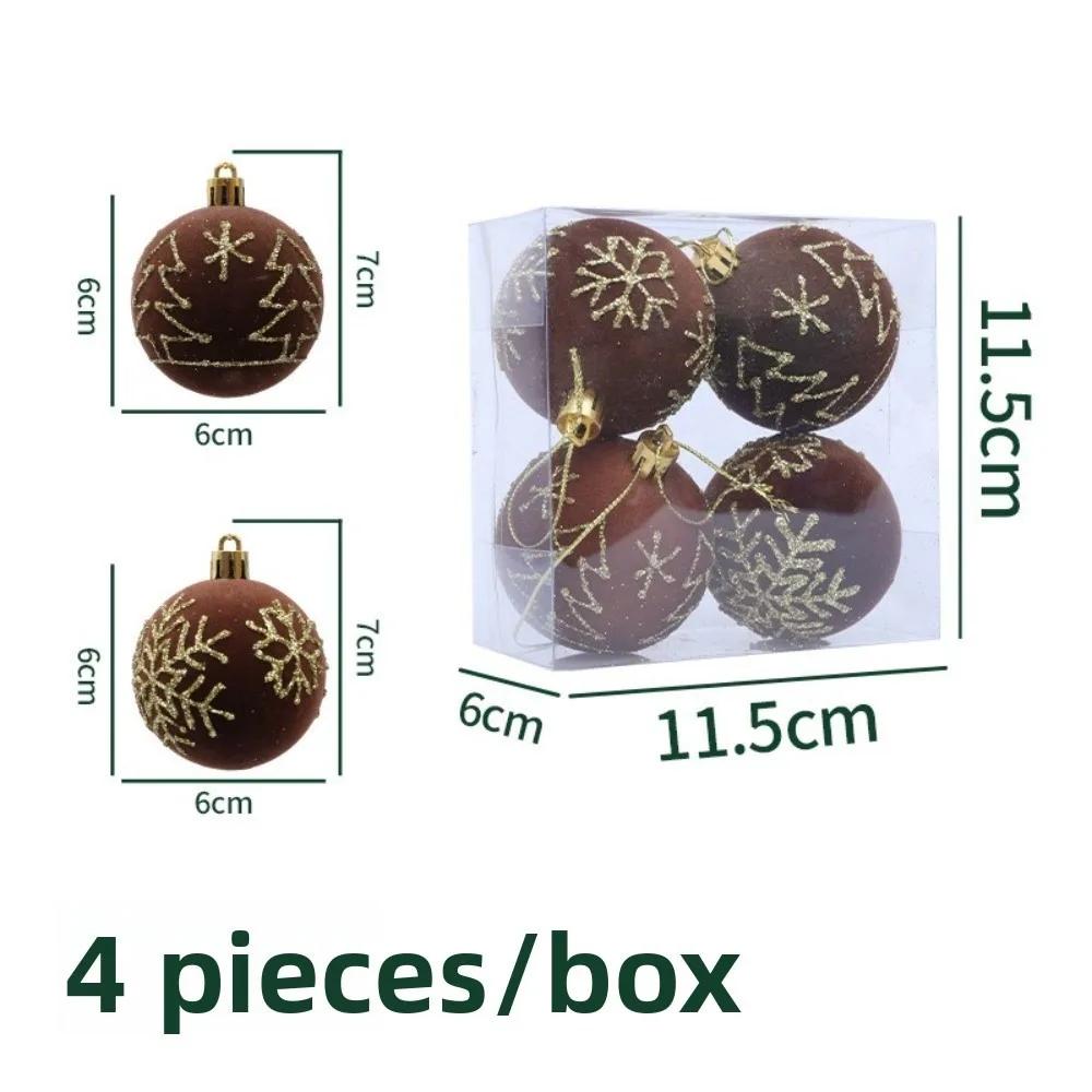 3/2/1Pcs Pumpkin Balls Christmas Tree Ornament Plastic DIY Crafts Painted Christmas Gifts Boxes Pendant Hanging Ornament