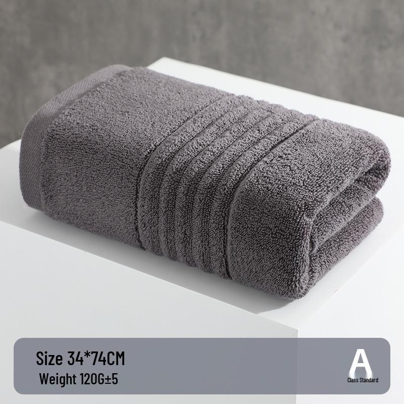 100% A-Grade Antibacterial Cotton Bath Towel - Thick, Soft, Absorbent, Quick-Drying, Adult Size Washcloth