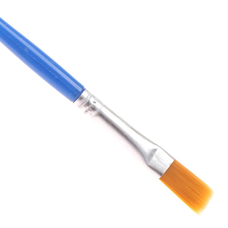 50 Pcs Flat Paint Brushes With Nylon Hair Small Brush Bulk For Detail Painting