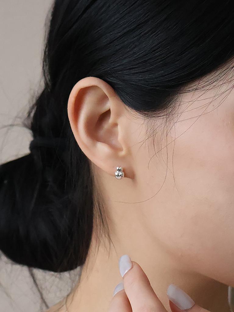 Mondeligne Puff Heart Earring