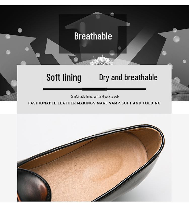 Men's Retro Burnished Loafers: British Style Business Casual Leather Driving Shoes for Spring/Autumn