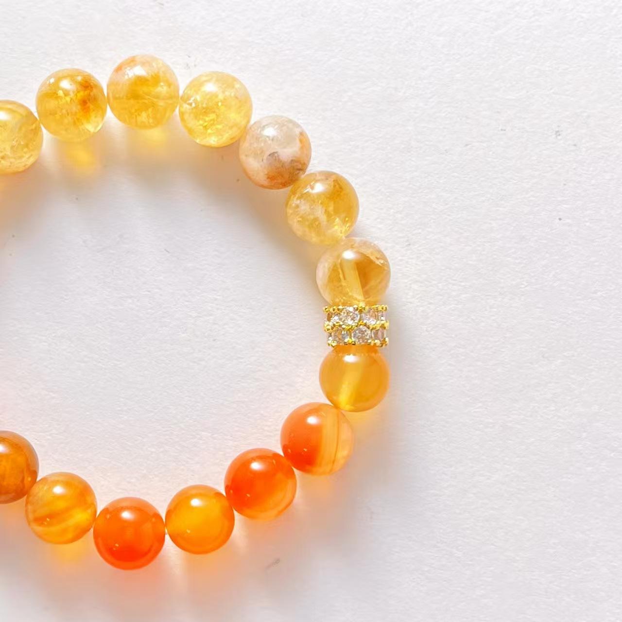 Maillard Maple Natural Honey Milk Cover Citrine Chalcedony Bracelet Bracelet