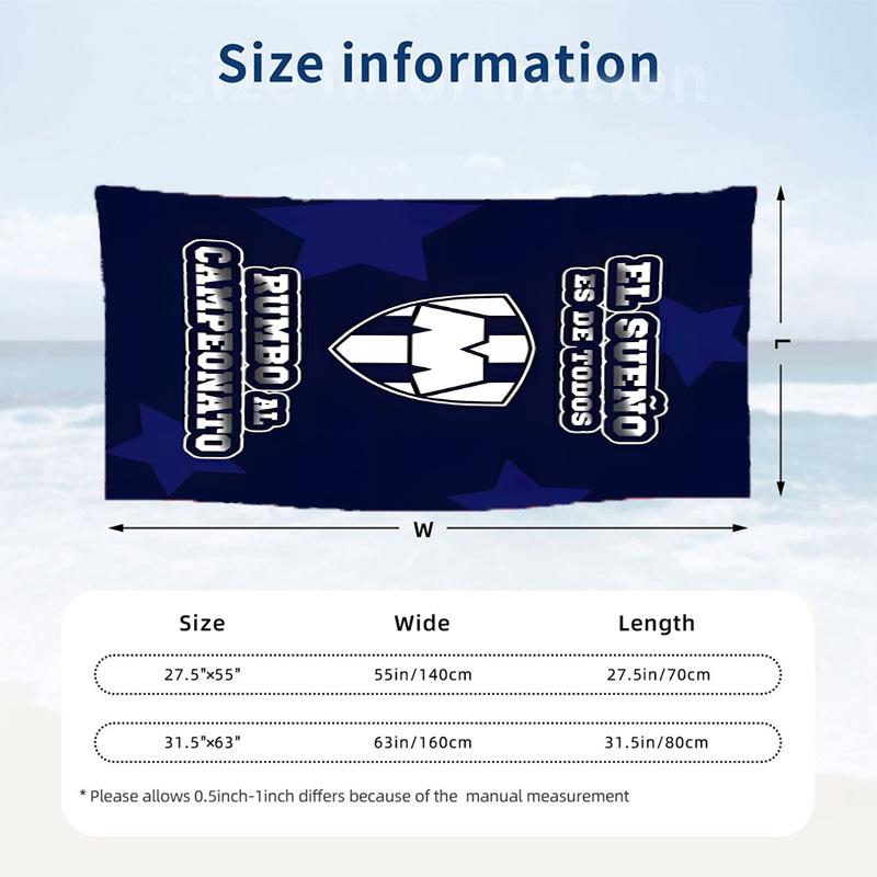 Club de Futboll Monterrey ICON Beach towels also serve as bath towels summer essential a musthave for the outdoors the beach and the pool