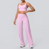 Sexy Sport-BH mit Kreuzrücken & High-Waist Yoga-Hosen Set - Schnelltrocknende Fitnessbekleidung