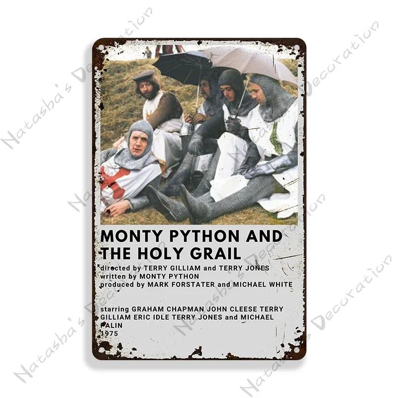 1975 British Comedy Film Monty Python and the Holy Grail Metal Tin Sign Retro Metal Signs Wall Plate Home Bar Club Metal Plaque