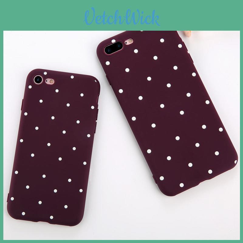 Iphonex For 6 6s 7 8 Plus Slim Shockproof Silicone Polka Dot Soft Tpu Cover Case
