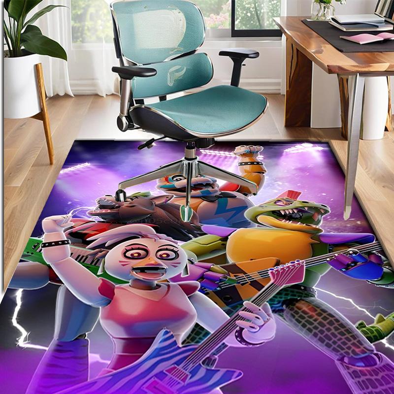 Five Nights at Freddy's Pattern Rug, Indoor/Outdoor Mat, for Picnic, Gameroom, Bedroom, Office, Living Room, Home Decor Carpet, Birthday Gift