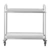 Catering-Kellnerservice-Wagen, 2 Ablagen, bis zu 160 kg, Edelstahl
