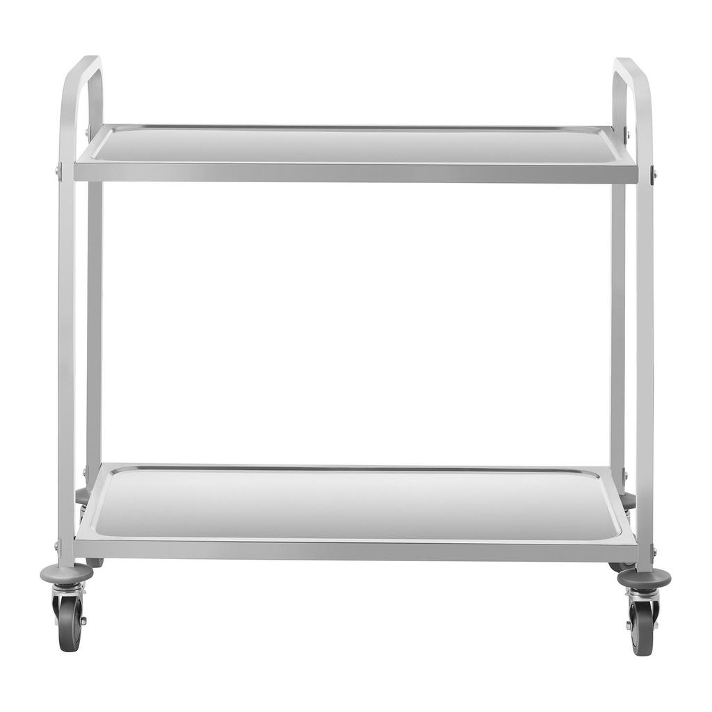Catering-Kellnerservice-Wagen, 2 Ablagen, bis zu 160 kg, Edelstahl