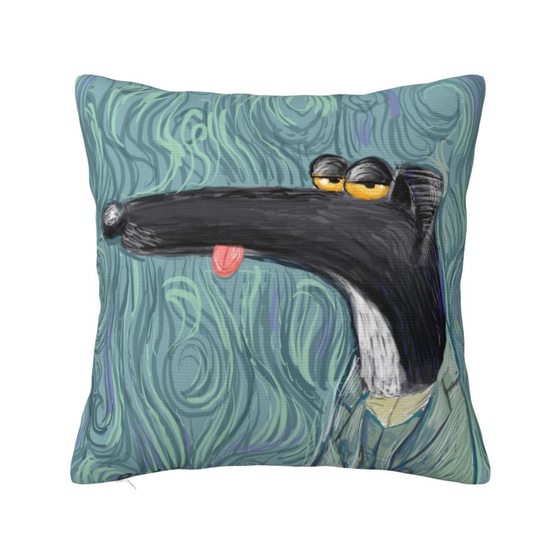 Custom Medieval Greyhound Cushion Cover Whippet Sighthound Dog Soft Luxury Pillows Decor Home