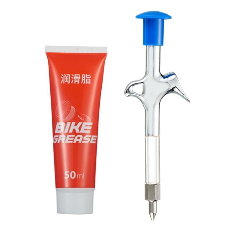 Plastic & Metal Grease Injector Applicator Tool Suitable for Easy Bicycles Bearing Maintenance Smooth Cycling Experience
