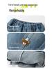 Kaka Panda Kids' Spring Jeans: Trendy Long Pants for Boys & Girls, Ideal for Toddlers in Spring & Autumn.