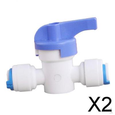 2x 1/4 '' (6.5 Mm) Ball Valve for Water 12mm Thread