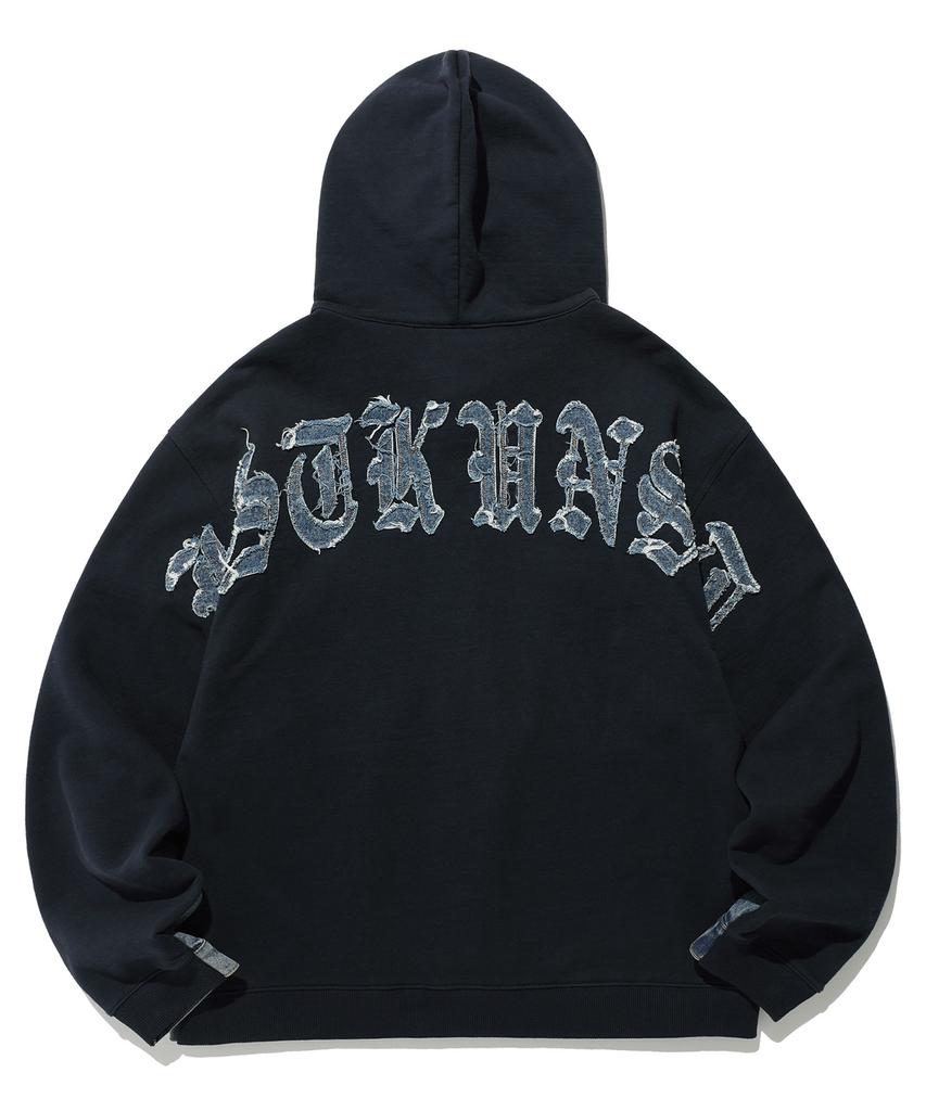 Istkunst Denim Mix Sweat Hooded Jacket_Blue(Ik2Esmd110A)