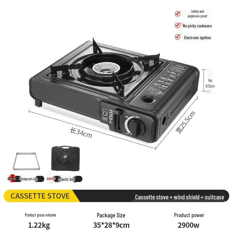Ultra-thin Portable Cassette Camping Stove for Outdoor Barbecue