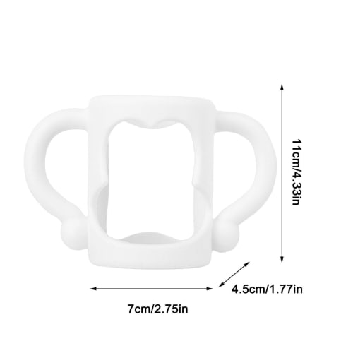 Agarre para Biberón Fonney, Agarre de Silicona para Vaso con Boquilla - Portabiberón con Mango de Fácil Agarre, Enseña al Bebé a Sostener el Biberón, Portabiberón para Bebé S