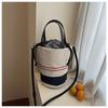 Hand carry simple casual bucket bag women  new fashion shoulder bag niche canvas messenger bag