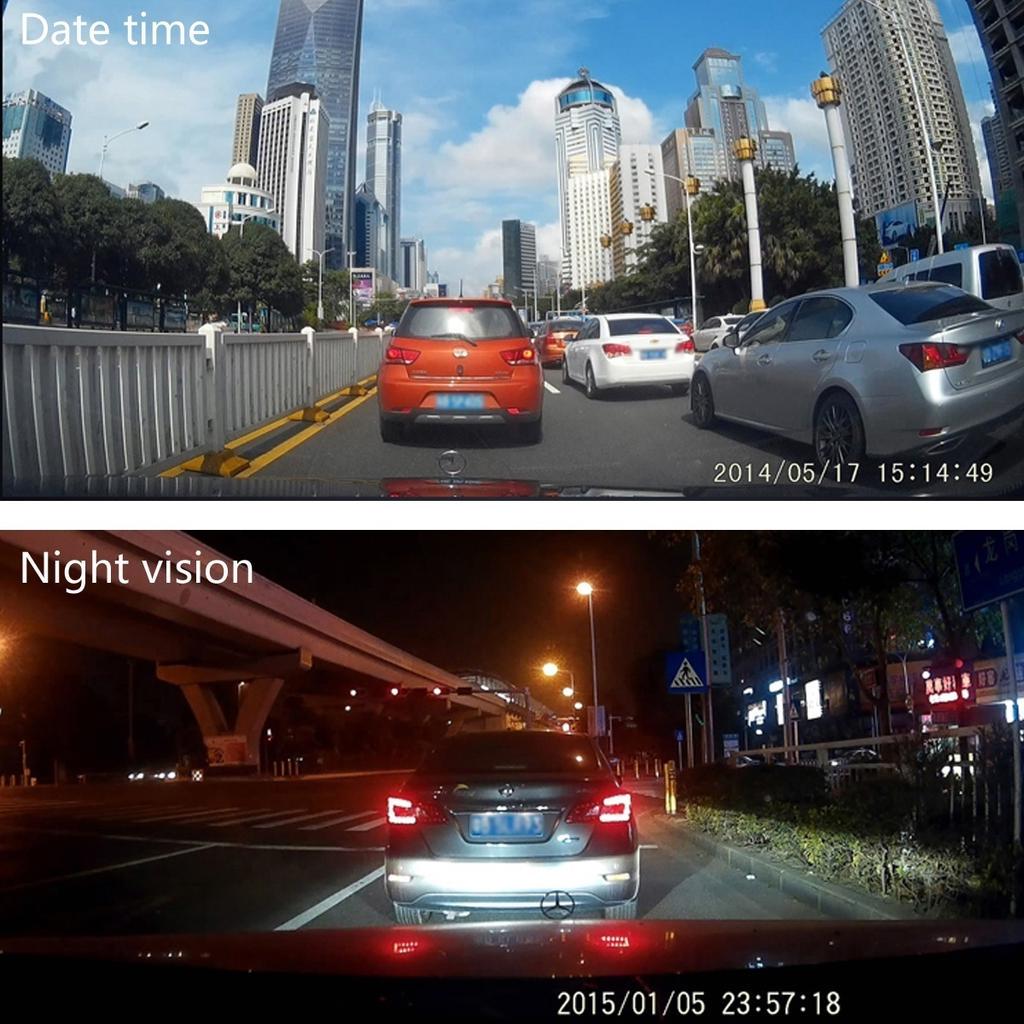 Full HD 1080P Rearview Mirror Video Camera Antiglare Night Vision