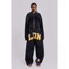 LUXEON American-style Street Letter Printed Jeans, Straight-leg Trendy Brand Loose Denim Pants