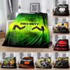 Grüner Farbverlauf Rauch Spiel Buchstaben Grafik Flanelldecke Weiche Überwurfdecke Sofa Schlafzimmer Gamer Heimdeko Decke
