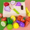 BABIBO Chesele Simulation Fruit Breakfast Play Home Wooden Toys Children's Kitchen Play Home Cooking Toys