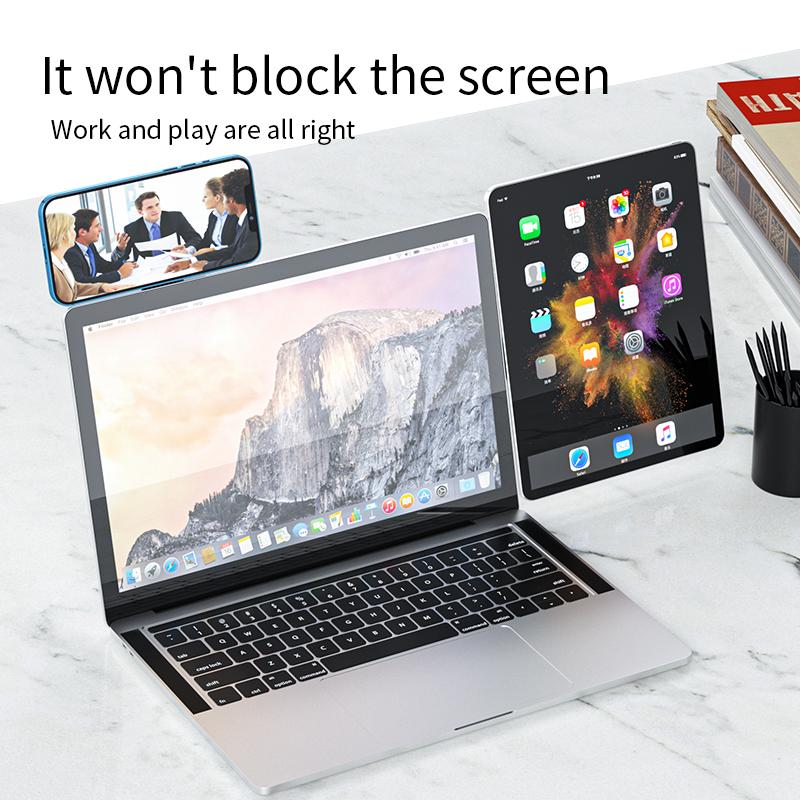 VAORLO Magnetic Mobile Phone Holder Metal Extension Cell Phone Stand Tablet Notebook Side Screen Magnetic Suction Scalable Portable