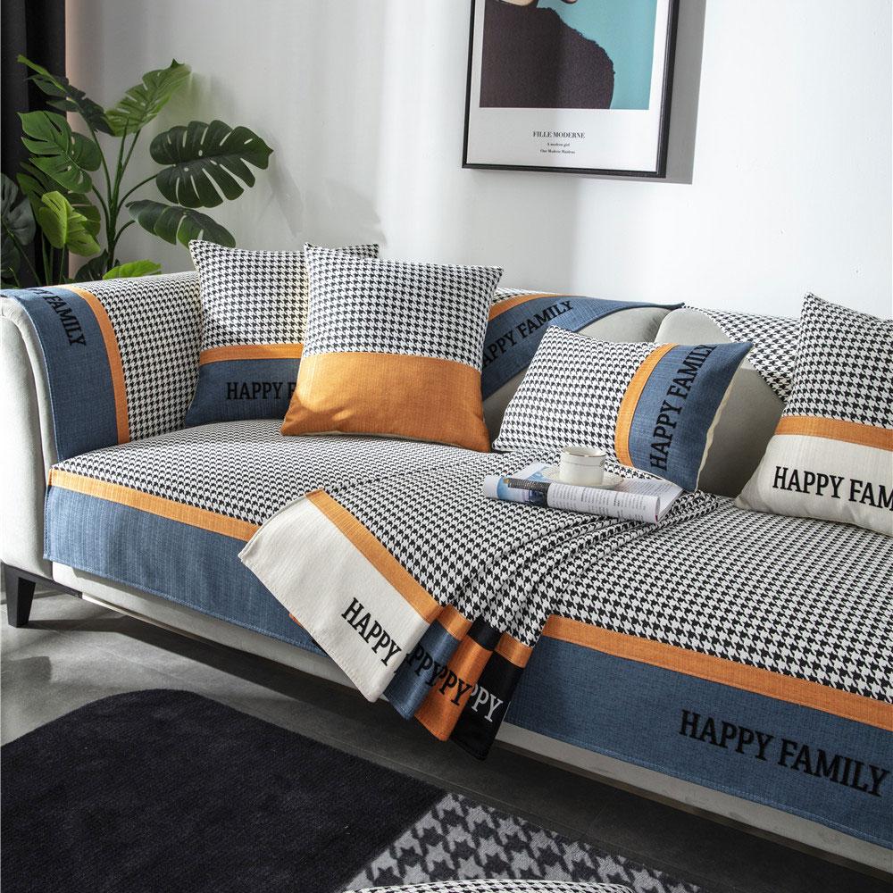 Husă de lux pentru canapea din chenilă cu carouri, 3 locuri, antiderapantă, patchwork jacquard, husă pentru canapea, fotoliu rabatabil, protector de mobilier în formă de L