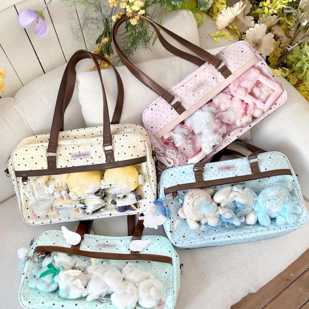 Girl Sweet Y2k Ita Bag Cute JK Shoulder Bag Daily Casual Polka Dot