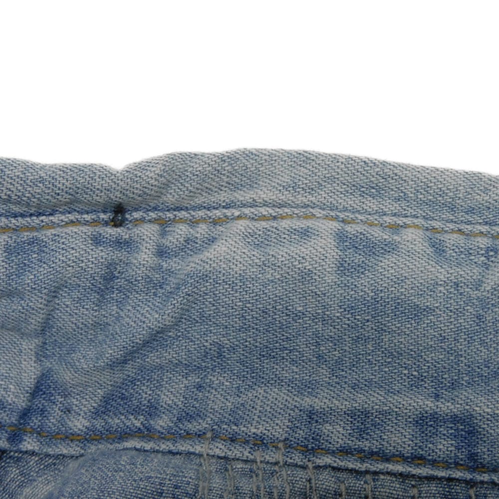 Used 9921 Western Denim Shirt 417374 Y890L 7832 S Crushed 16 Stainless Steel Eddie Era Cotton Washed Blue Men's from