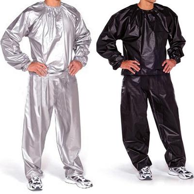 Homens e mulheres PVC Fitness Roupas Esportivas Suando Roupas Slimming Suit
