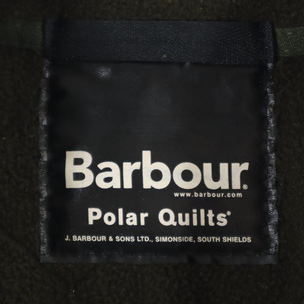 Barbour Quilted Jacket S Green System Back Fleece Men's Used