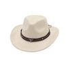 Ethnic Wind Roll Brim Top Hat, European, American And Western Cowboy Hat, Tibetan Warped Edge Bull Head Accessories, Men And Women Wholesale Sunscreen