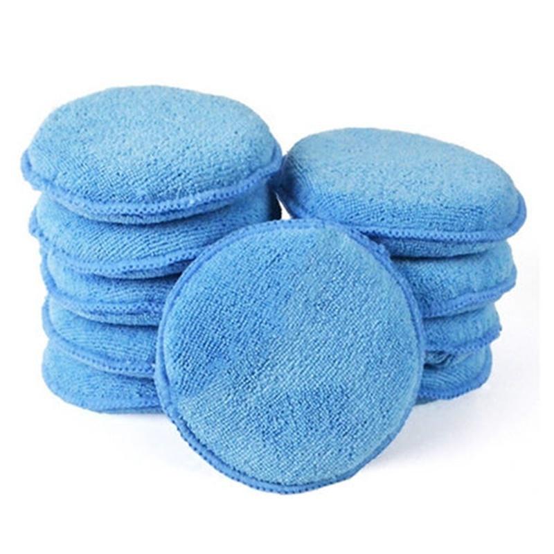 3PCS Polish Foam Sponge Car Applicator Cleaning Microfiber Waxing Pads