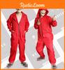 Costum de cosplay Salvador Dali Money Heist pentru adulți, în salopetă roșie elegantă