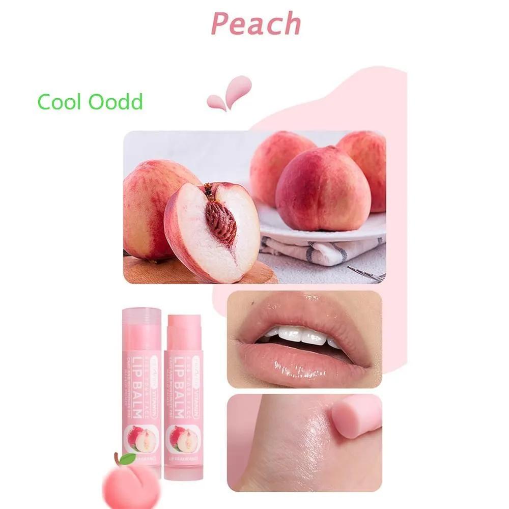 Set of lip balms with fruit flavor