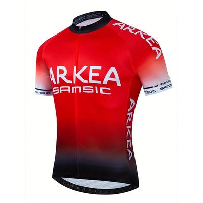Radtrikot, Herren Reißverschluss Kurzarm Rundhals MTB Jacke Für Outdoor Sommer