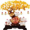 Fortune Tree Lucky Cat Desktop Ornament