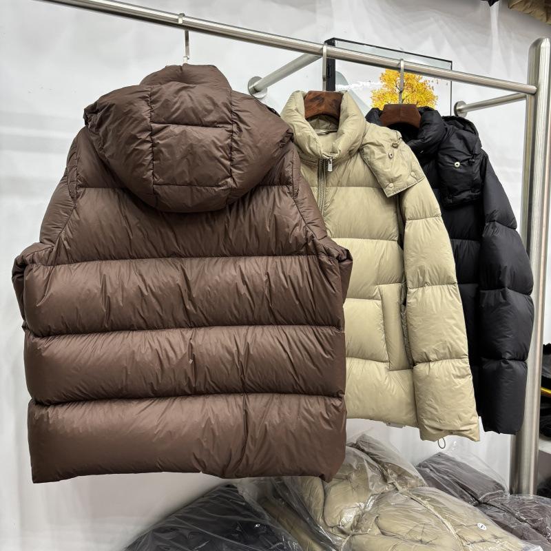 Winter new puffs fluffy white duck down short thickened hooded A-shaped cape down jacket women's coat