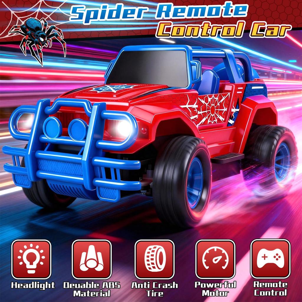 120 Scale Remote Control Off-Road Car Toy for Kids, Remote Control Jeep, Electric RC Car, Perfect Gift for Girls and Boys, Birthdays, Children's Day,