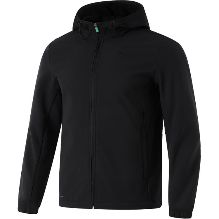 Li-Ning Fitness Series Fleece-Lined Water-Repellent Loose Hooded Jacket Black Men AFDU529-3 M