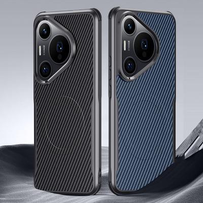 Magnetische Telefonhülle aus Kevlarfaser für Huawei Pura 70 Ultra, für Magsafe Magsafing-Abdeckung für die kabellose Ladeabdeckung HUAWEI Pura 70 Mate 60 Pro Plus
